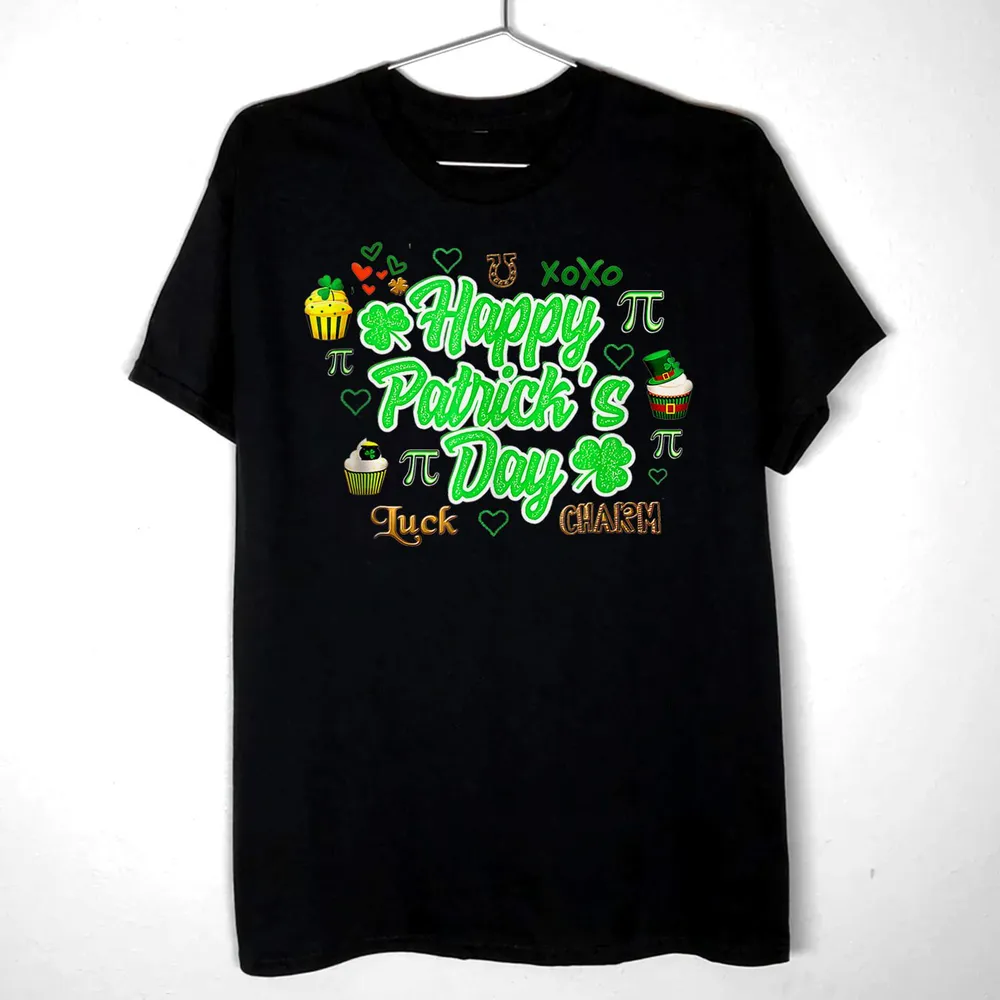 Happy Saint Patrick's Day Pi Luck & Charm Shirt Toddler Cotton Jersey T-Shirt black 2t