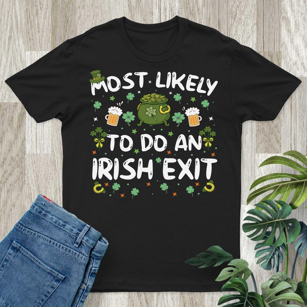 St Patricks Day Gift Men Women Shirt Unisex Standard T-Shirt black s