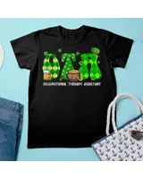 Groovy OTA Occupational Therapy Assistant St Patrick's Day Shirt Unisex Hoodie black s