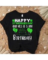 Happy St Patricks Day And Yes It's My Birthdays Shirt Men's Zip Hoodie black s