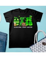 Groovy OTA Occupational Therapy Assistant St Patrick's Day Shirt Unisex Standard T-Shirt black s