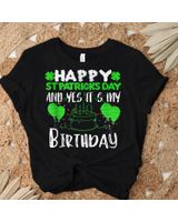 Happy St Patricks Day And Yes It's My Birthdays Shirt Kids Standard T-Shirt black xs